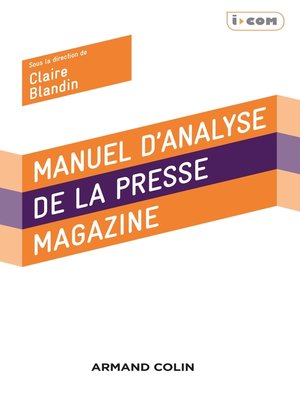 cover image of Manuel d'analyse de la presse magazine